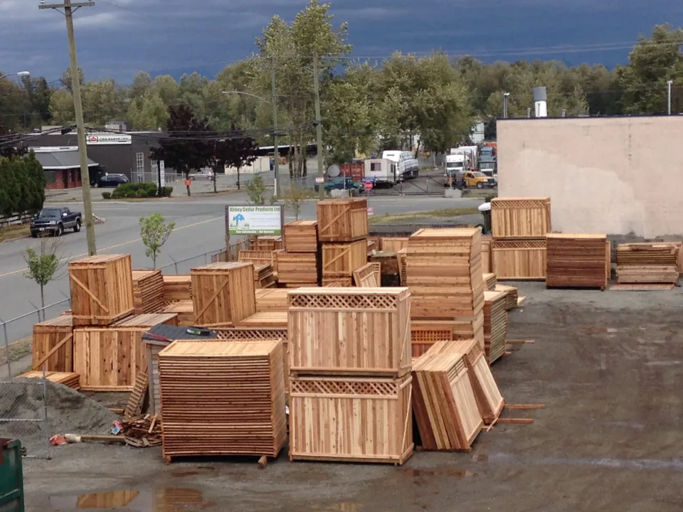 Finished cedar panels in Abbotsford